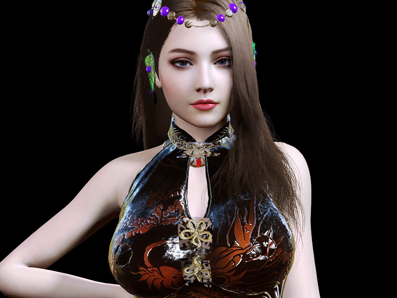 旗袍气质女人-QiuZhen